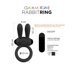 Jadelingerie 91, 92 et 77 Rabbitring - Anneau Vibrant Lapin Noir