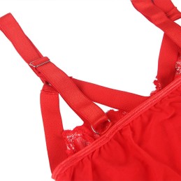 Jadelingerie 91, 92 et 77 Teddy Avec Jarretière Détail Poitrine